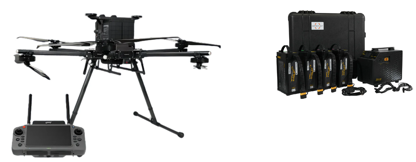 Inspired Flight IF1200A Hexacopter with GS-ONE Ground Control Station (NDAA BLUE UAS)