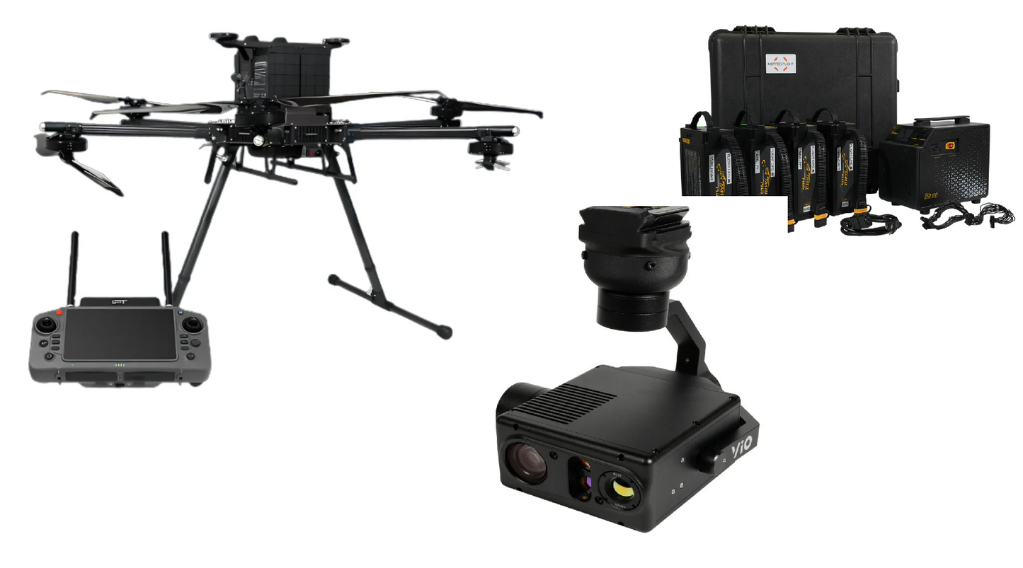 Inspired Flight IF1200A Hexacopter with GS-ONE Ground Control Station (NDAA BLUE UAS)