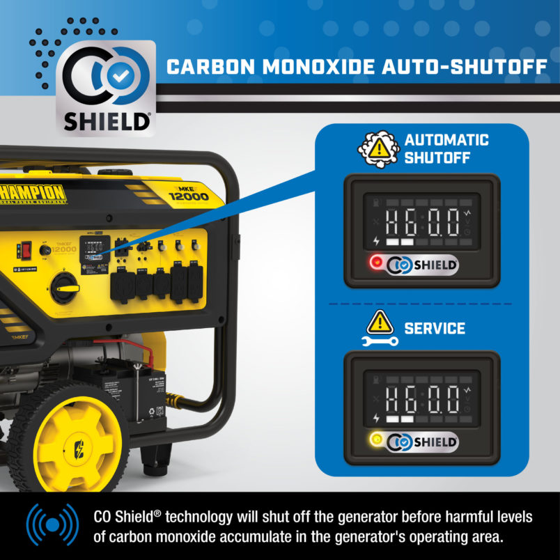 12,000W Electric Start Generator with CO Shield®